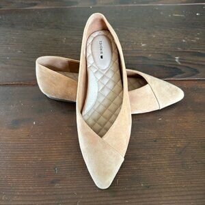 Birdies Suede Pointed Toe Flats